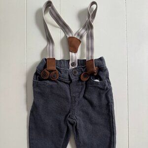 Baby OshKosh B'gosh | 0-3mo | Grey pants w/ suspenders
